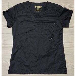 Hammerhead Scrub Top Shirt Womens Size Small Black Hammer Head Scrubs